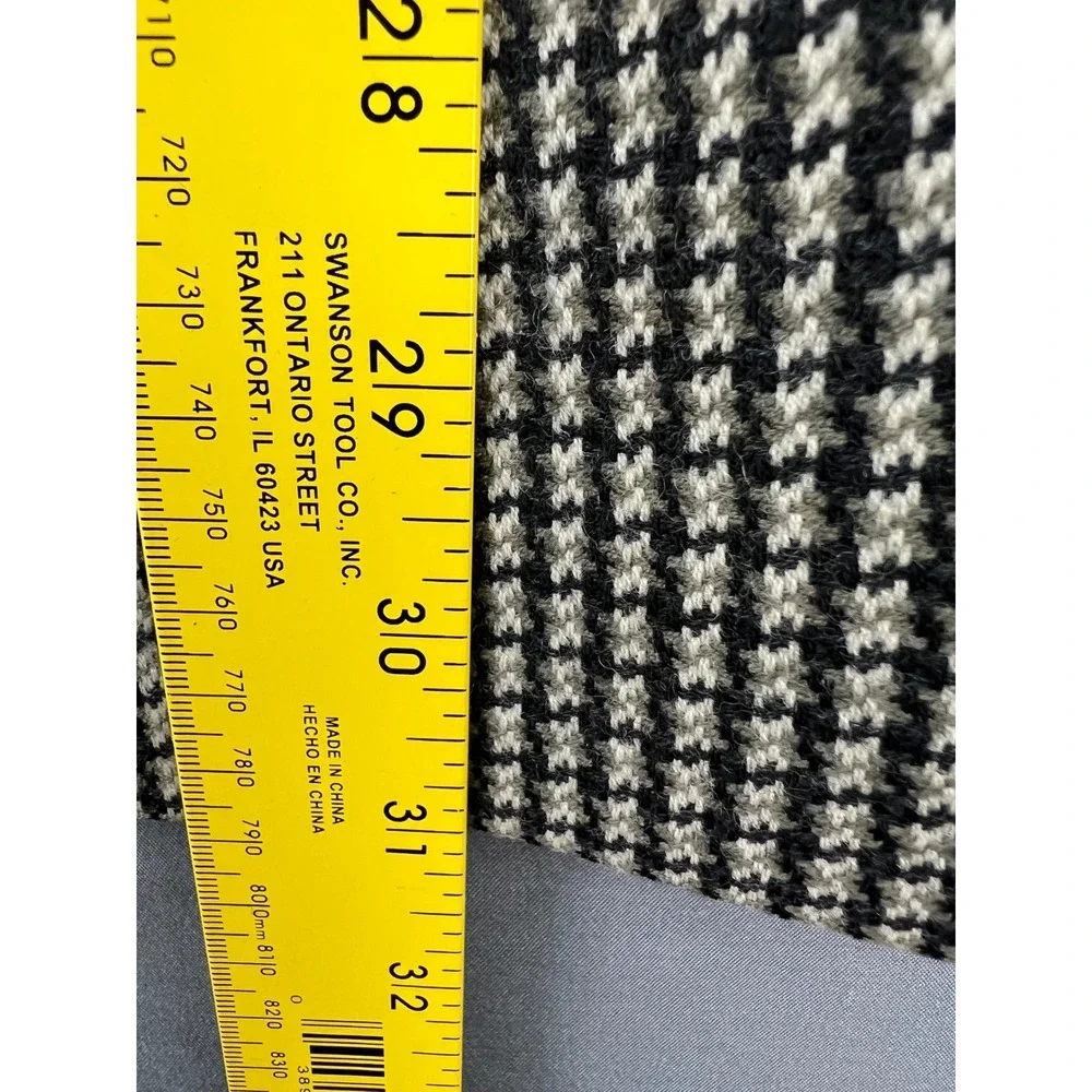 Citta Uomo Blazer Men 42 Black White Good Virgin Wool Houndstooth Sport Coat